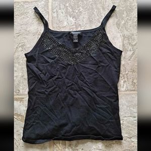 Black sequin tank top sz S